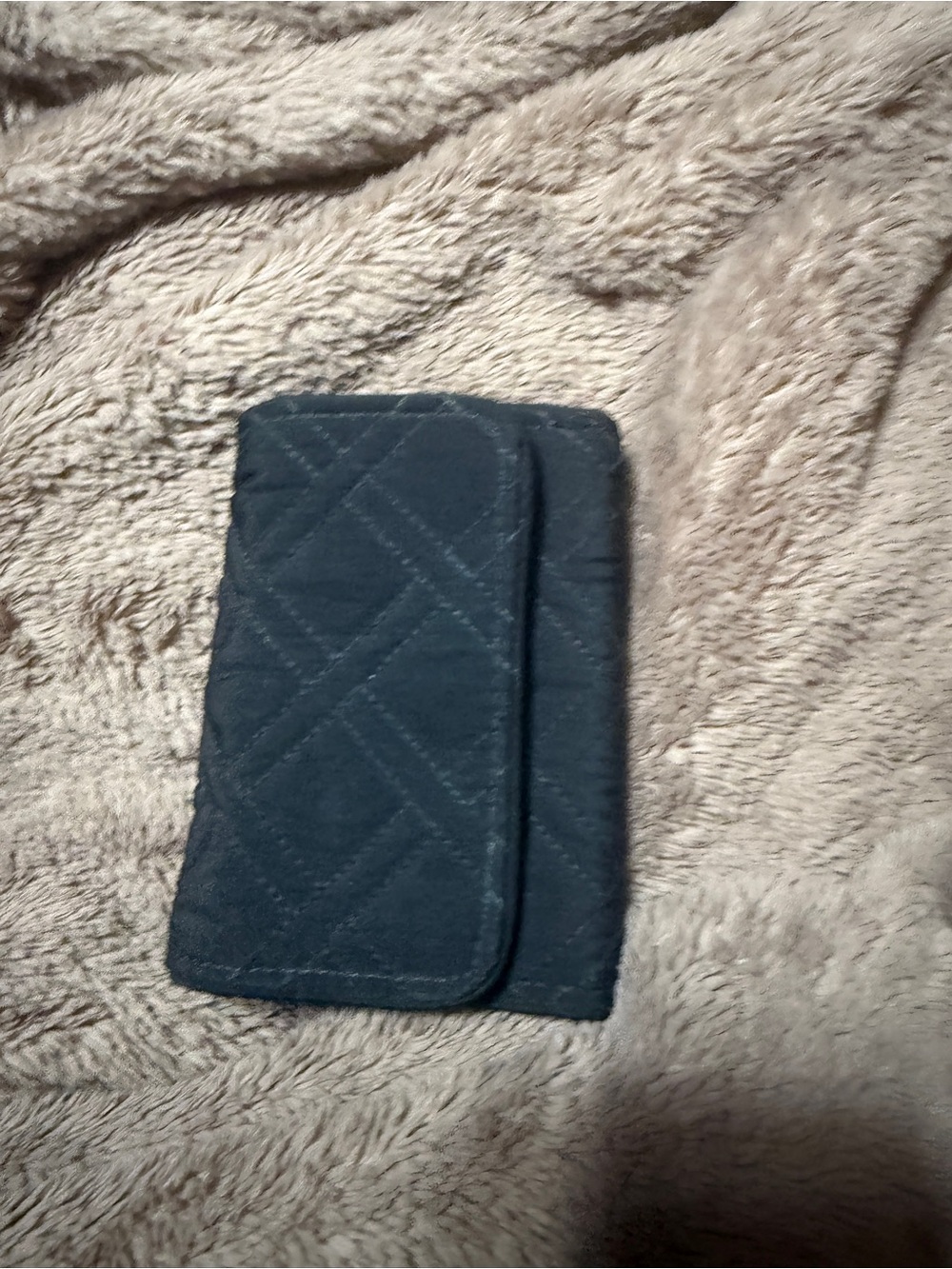 Vera Bradley Quilted Black Trifold Wallet